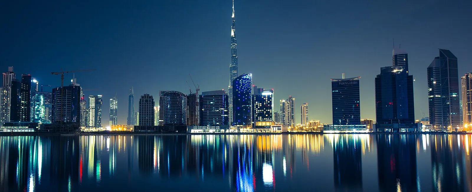 Dubai skyline at night — corporate tax registration in the UAE